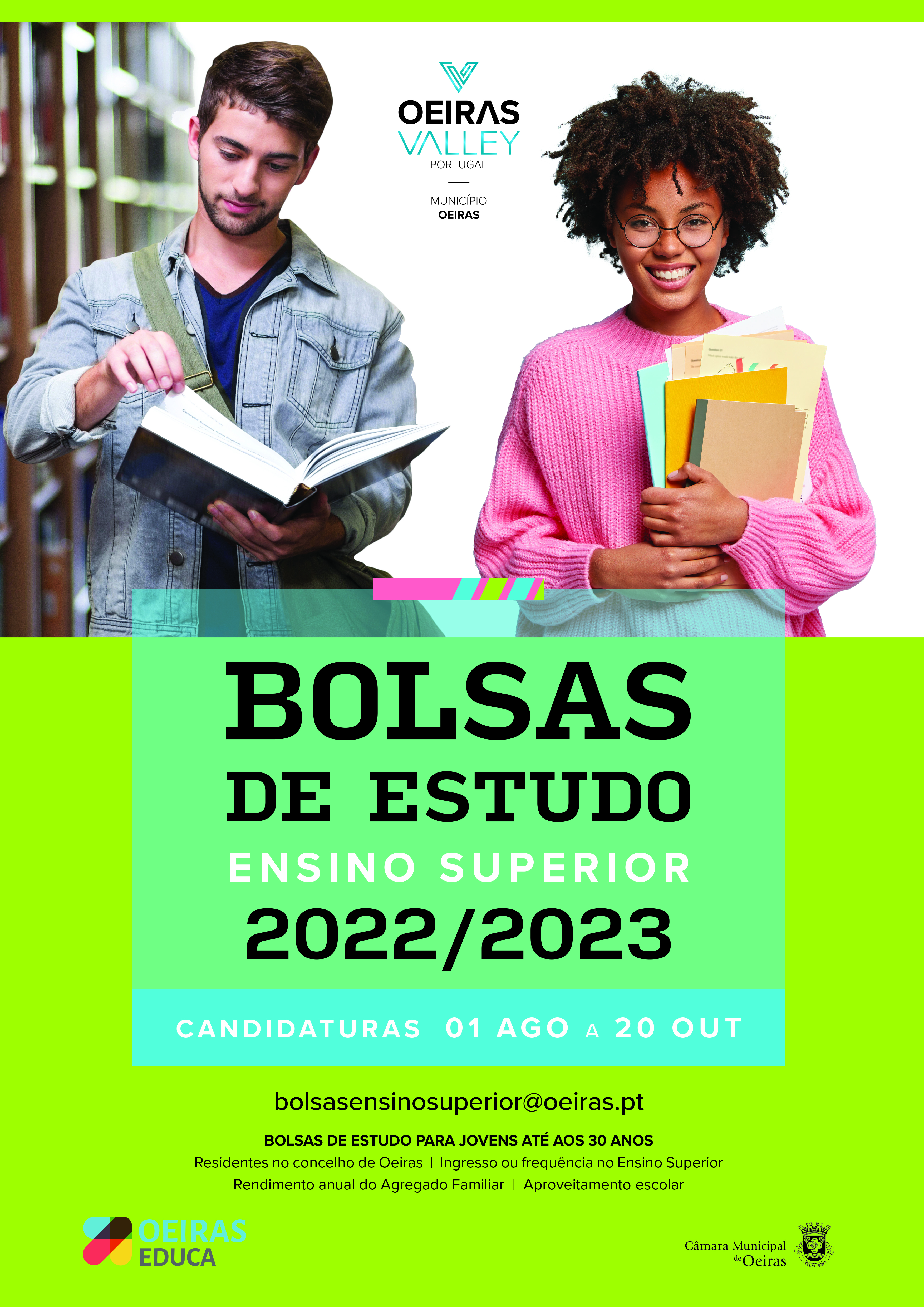 Bolsas de Estudo 2022-23 | Oeiras apoia acesso universal ao Ensino Superior
